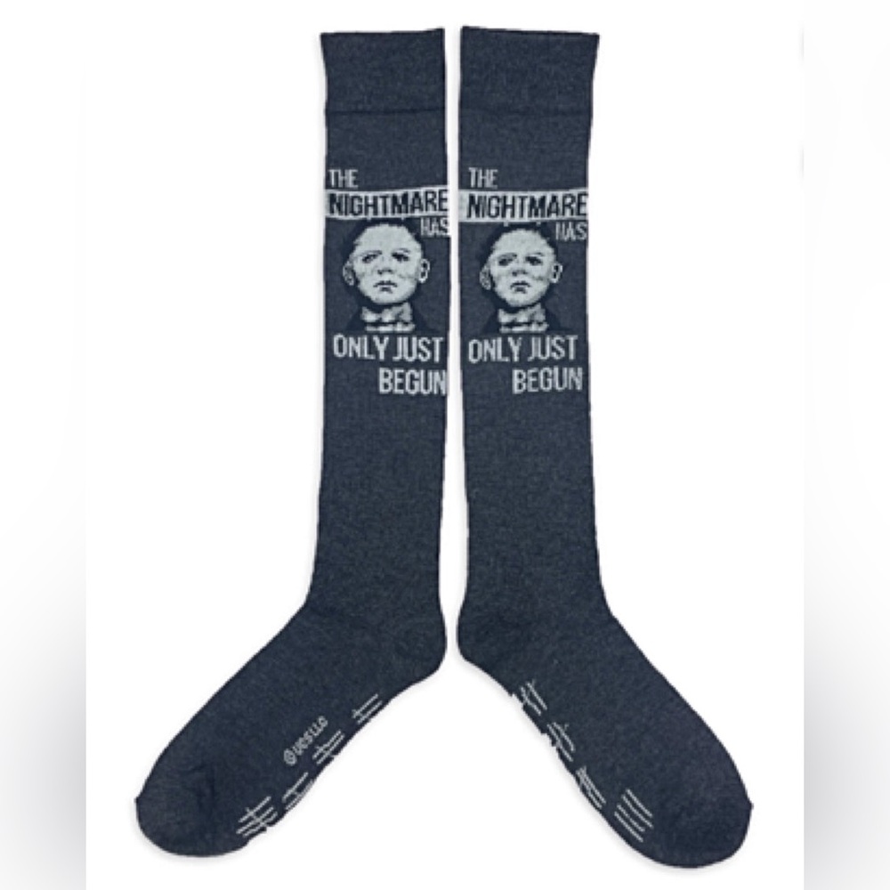 Halloween II Women's Knee-High Socks..Size 4-10.(nwt) Michael Myers’s